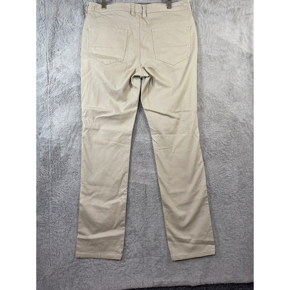 Tommy Bahama Mens 35x34 Beige Cotton Blend Straight Leg Chino Pants Preppy - Picture 3 of 9